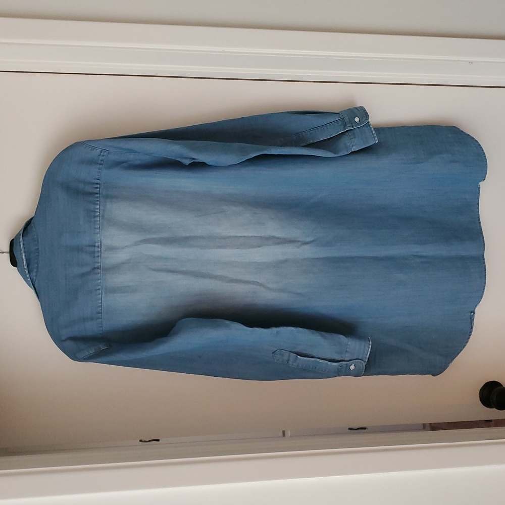 Frank & Eileen Light Blue Denim Shirt Dress - Picture 3 of 5